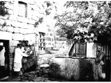 Traditional House of Simon the Tanner in Joppa, where Peter stayed. Stone steps still lead to the roof as in the days when `Peter went up upon the housetop to pray..` (A photograph by R E M Bain in about 1890)